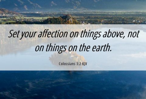 set your affections on things above